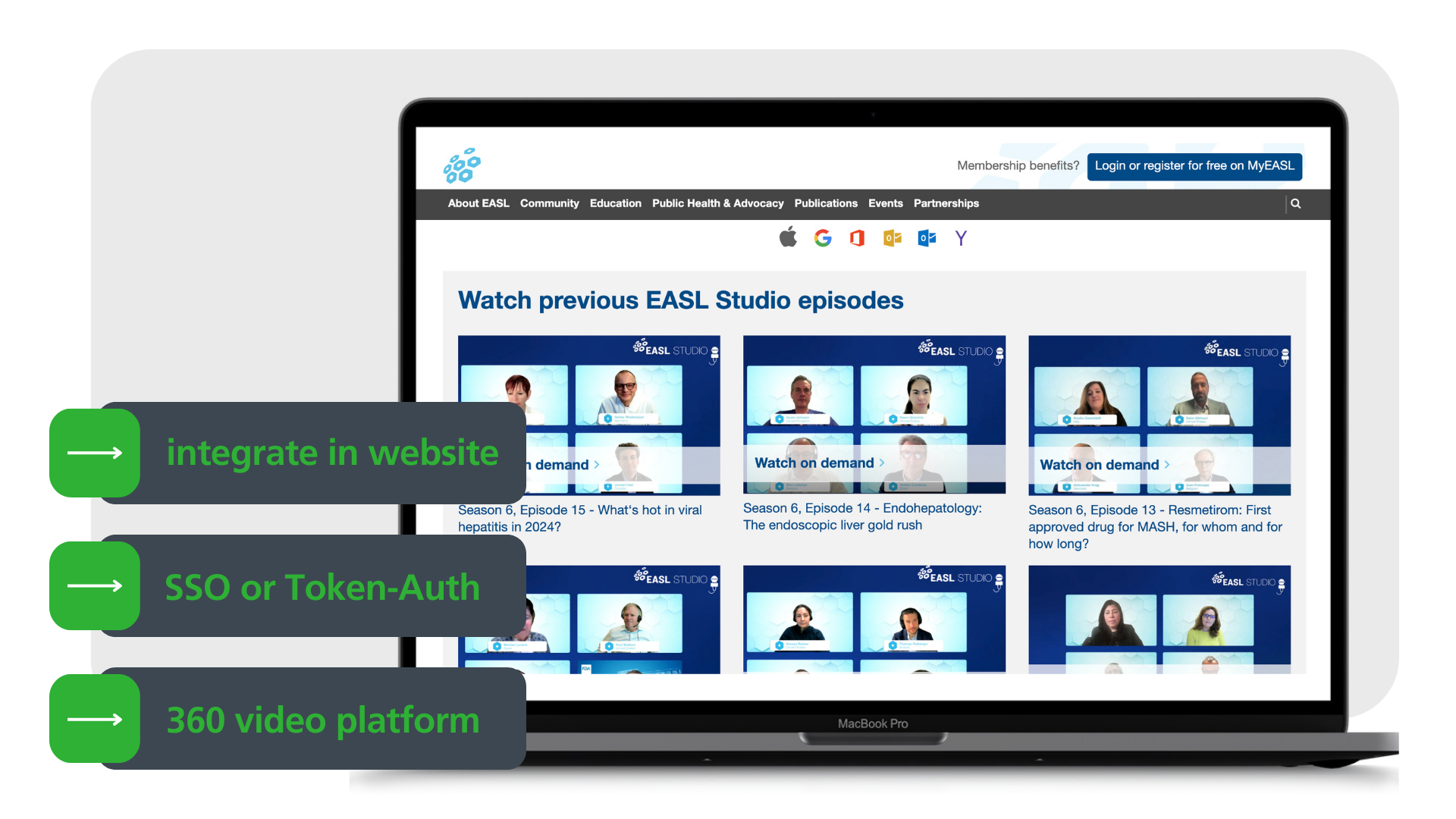 Webinars seamlessly embeddable